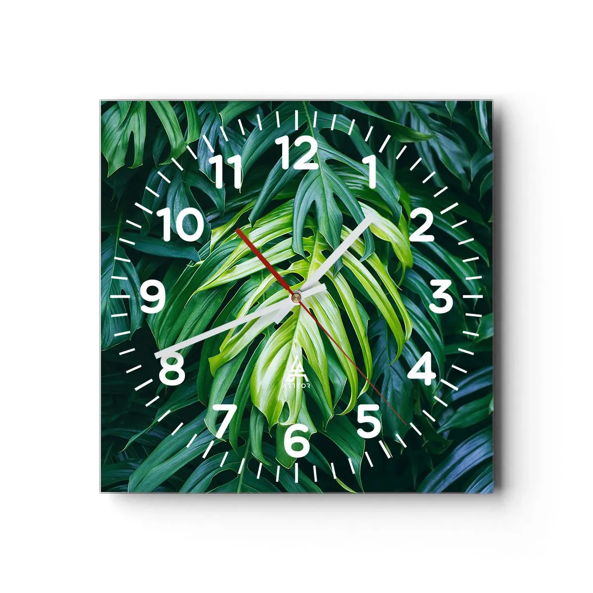 Wanduhr - Glasuhr - Tauchen Sie ein in die Frische - 30x30 cm