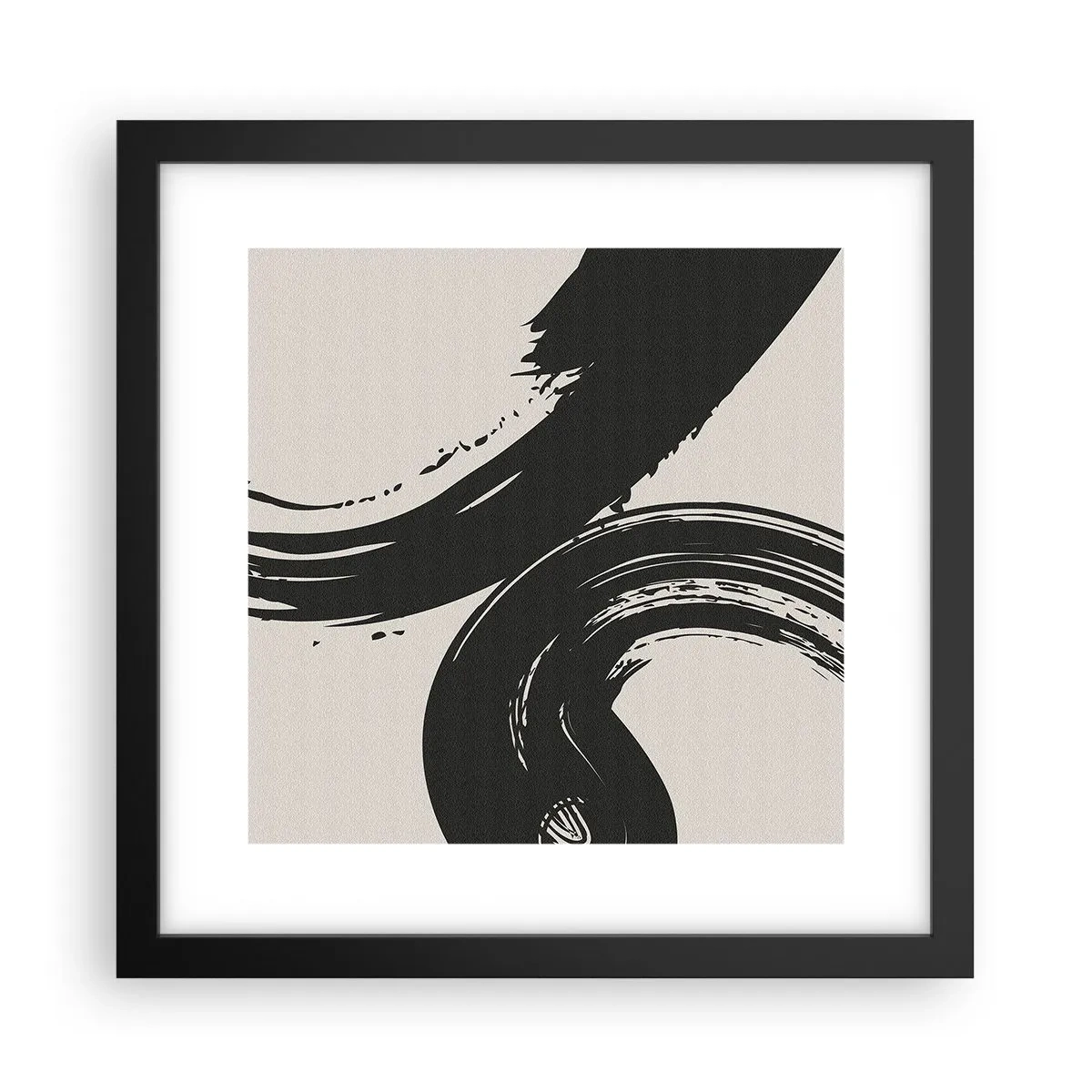 Poster in einem schwarzem Rahmen - Ausladend und kreisförmig - 30x30 cm