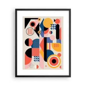 Poster in einem schwarzem Rahmen - Komposition: Na, los, spiel! - 40x50 cm