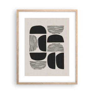 Poster in einem Rahmen aus heller Eiche - Halbherzige Deals - 40x50 cm