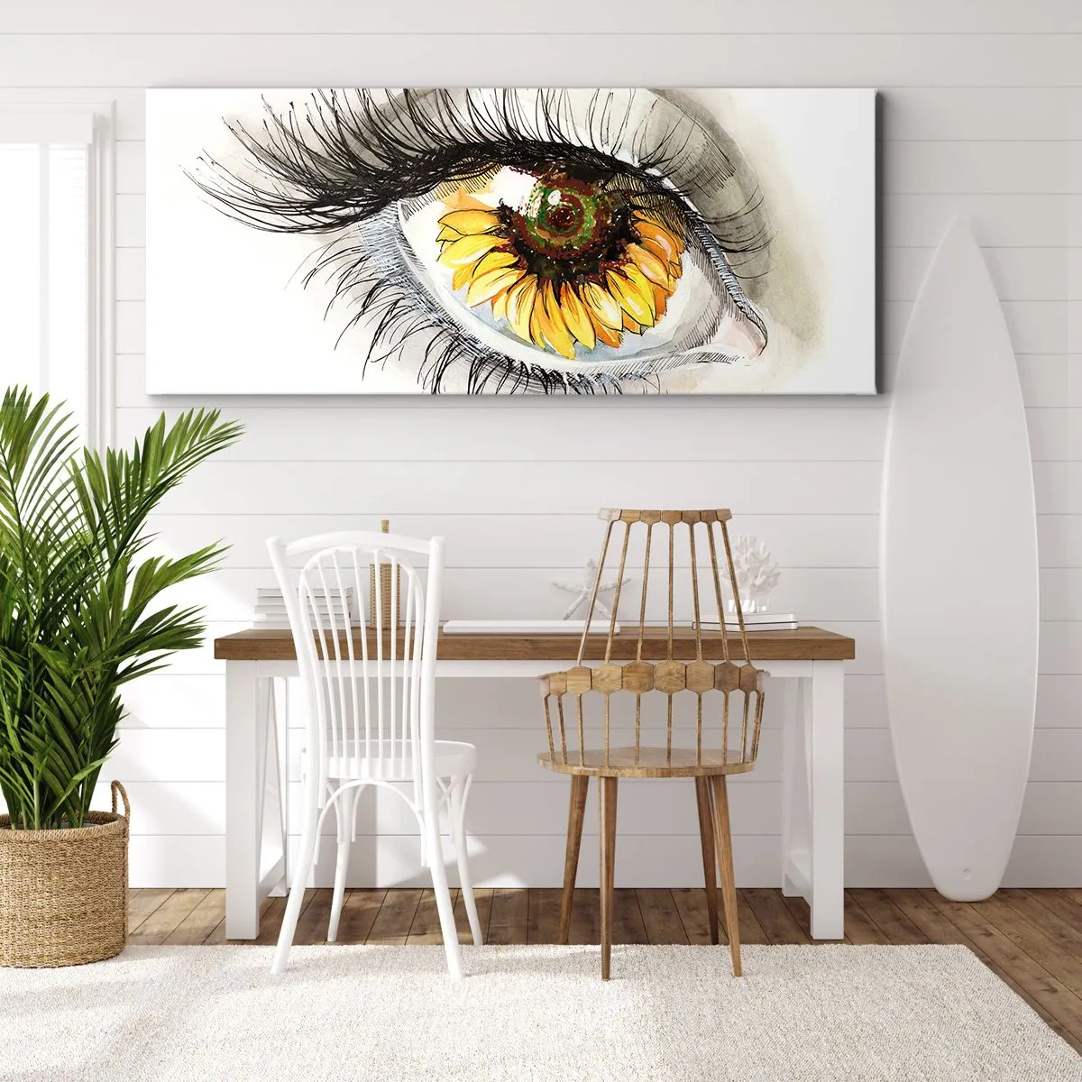 Bild auf Leinwand - Leinwandbild - Ein Look so heiß wie der Sommer - 100x40 cm