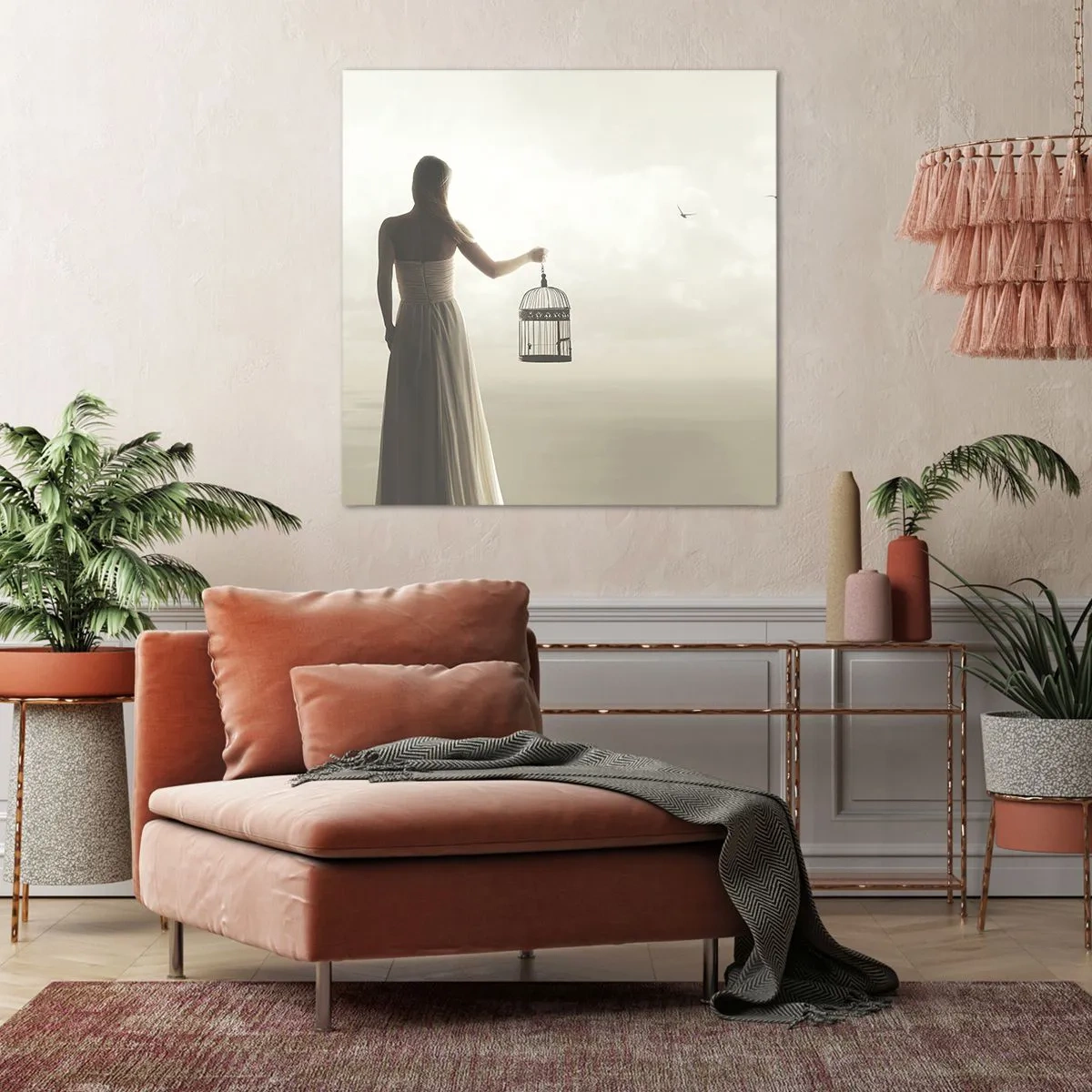 Bild auf Leinwand - Leinwandbild - Sei frei - 70x70 cm