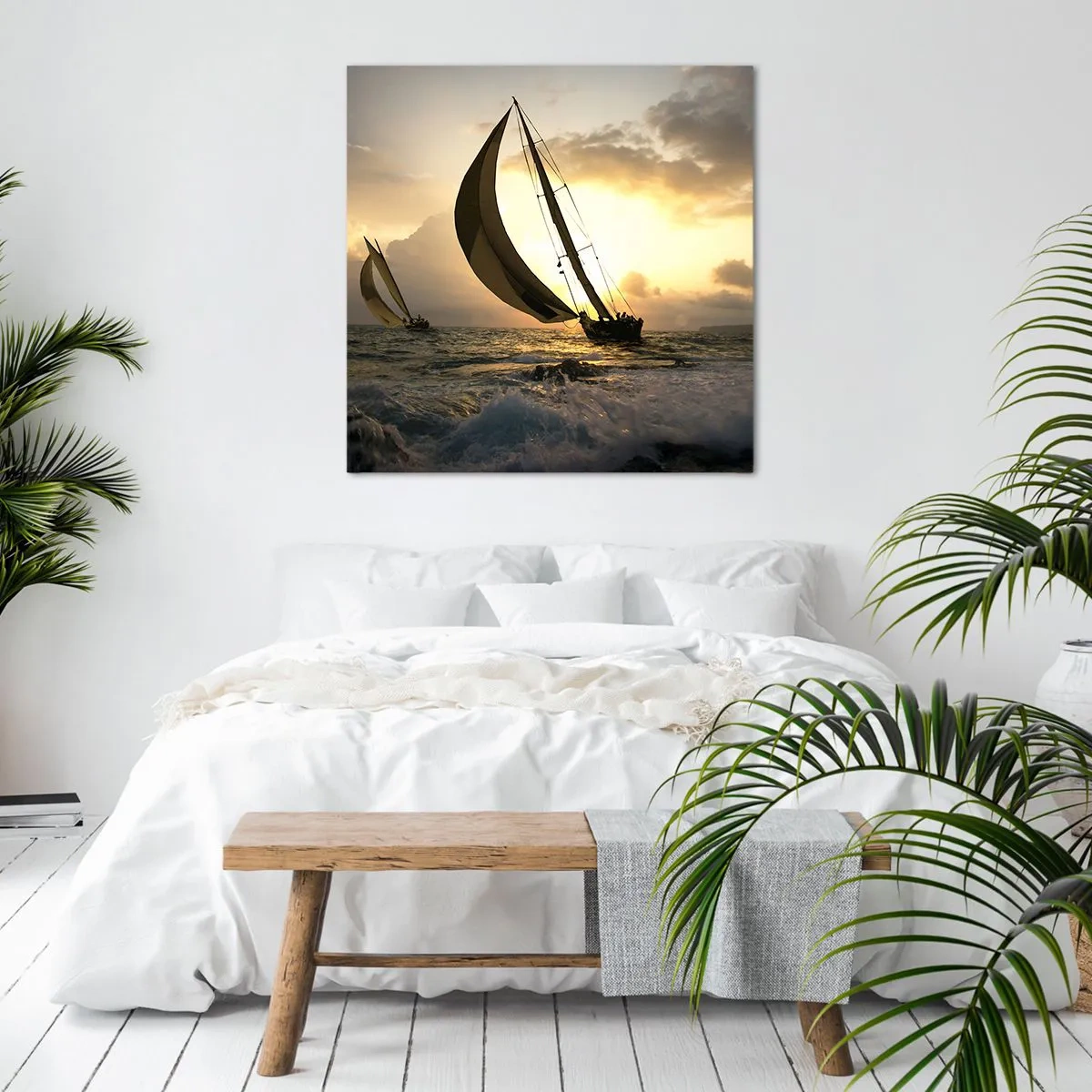 Bild auf Leinwand - Leinwandbild - Mit dem Wind und gegen den Wind - 50x50 cm