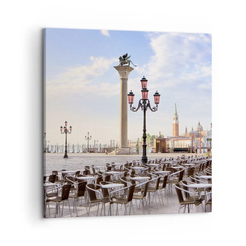 Bild auf Leinwand - Leinwandbild - Wir laden Sie ein, alles ist bereit - 50x50 cm