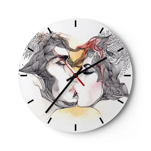 Wanduhr - Glasuhr - Die Welt existiert nicht - 40x40 cm