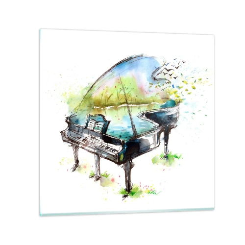 Glasbild - Bild auf glas - Von Musik verzaubert - 50x50 cm