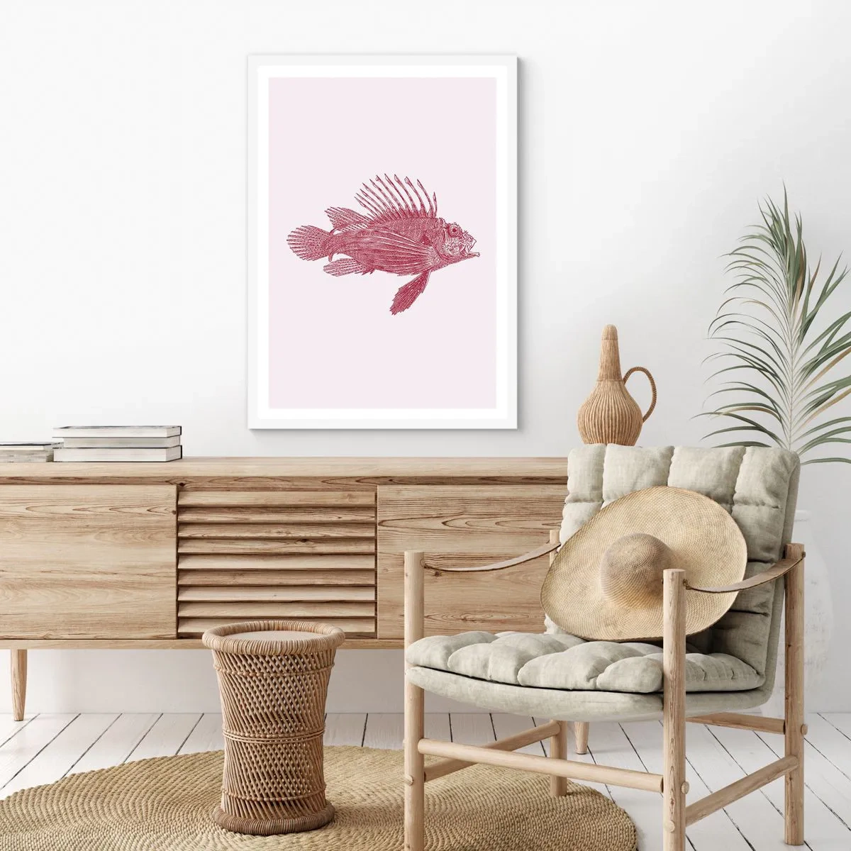 Poster in einem weißen Rahmen - Bewohner exotischer Gewässer - 50x70 cm