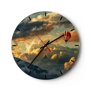 Wanduhr - Glasuhr - Ich fliege, weil ich es will - 40x40 cm