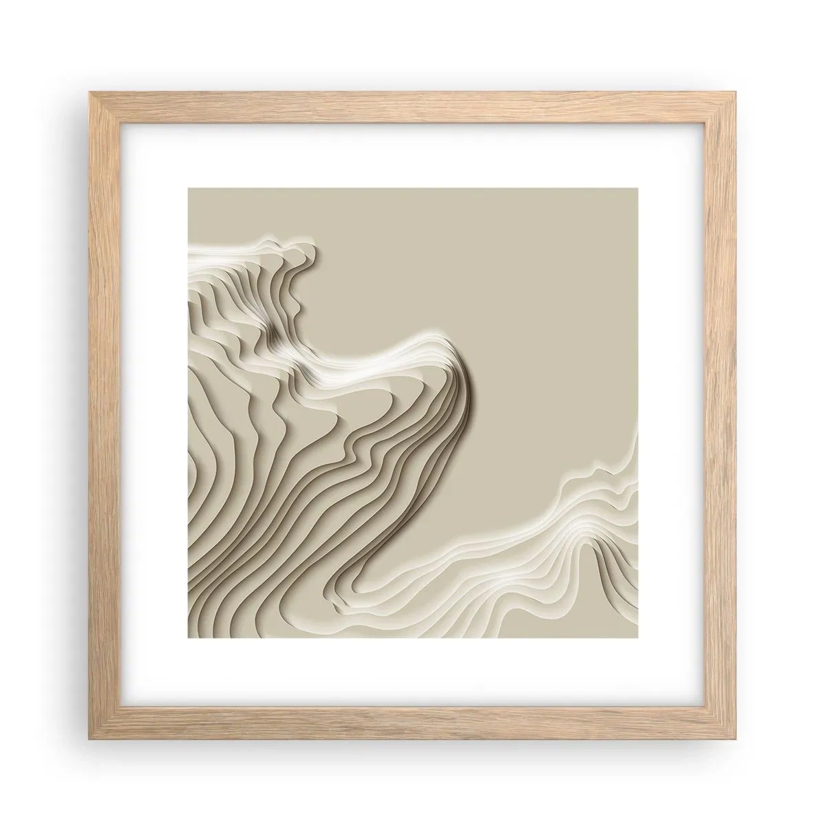 Poster in einem Rahmen aus heller Eiche - Topographie der Kunst - 30x30 cm