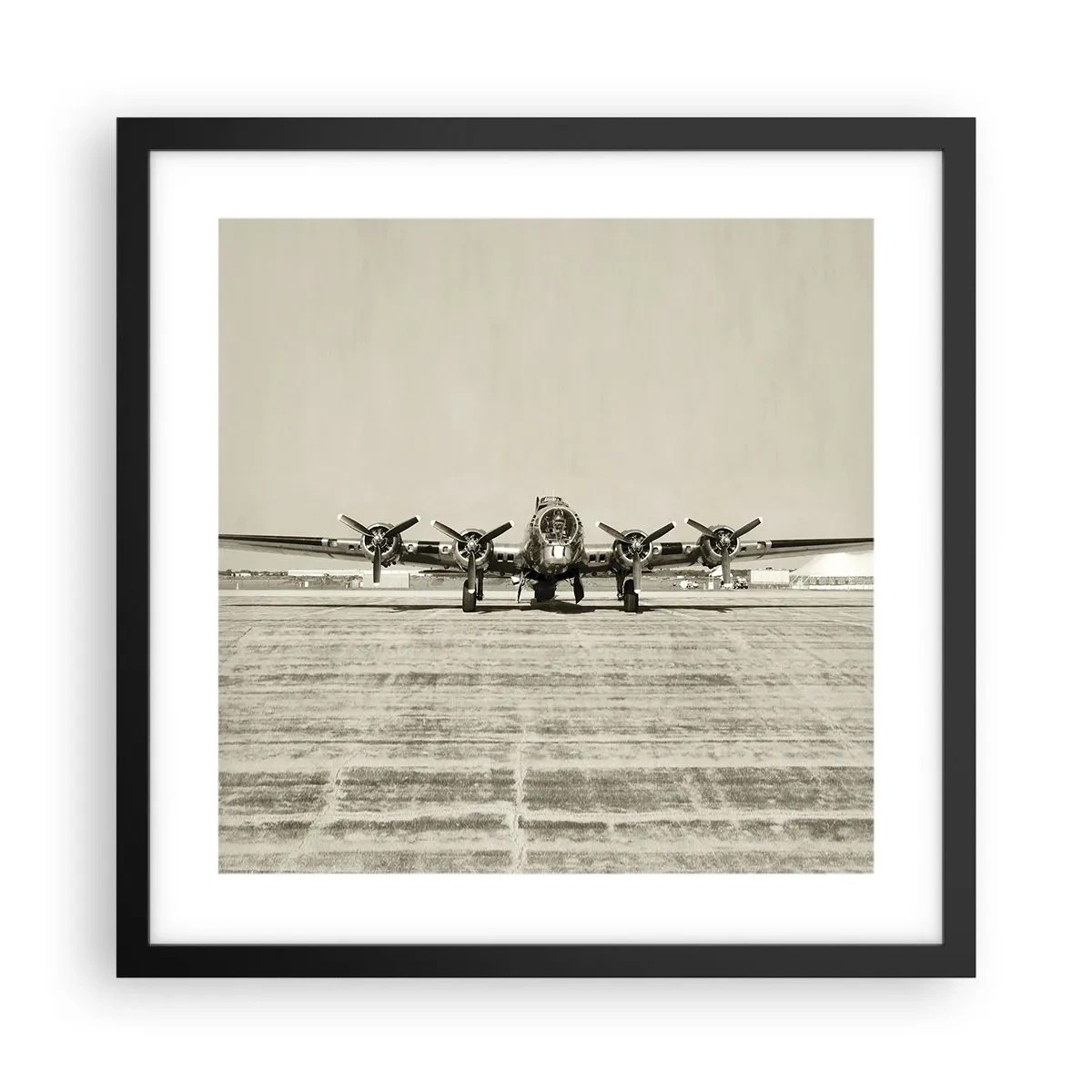 Poster in einem schwarzem Rahmen - Wie immer bereit - 40x40 cm