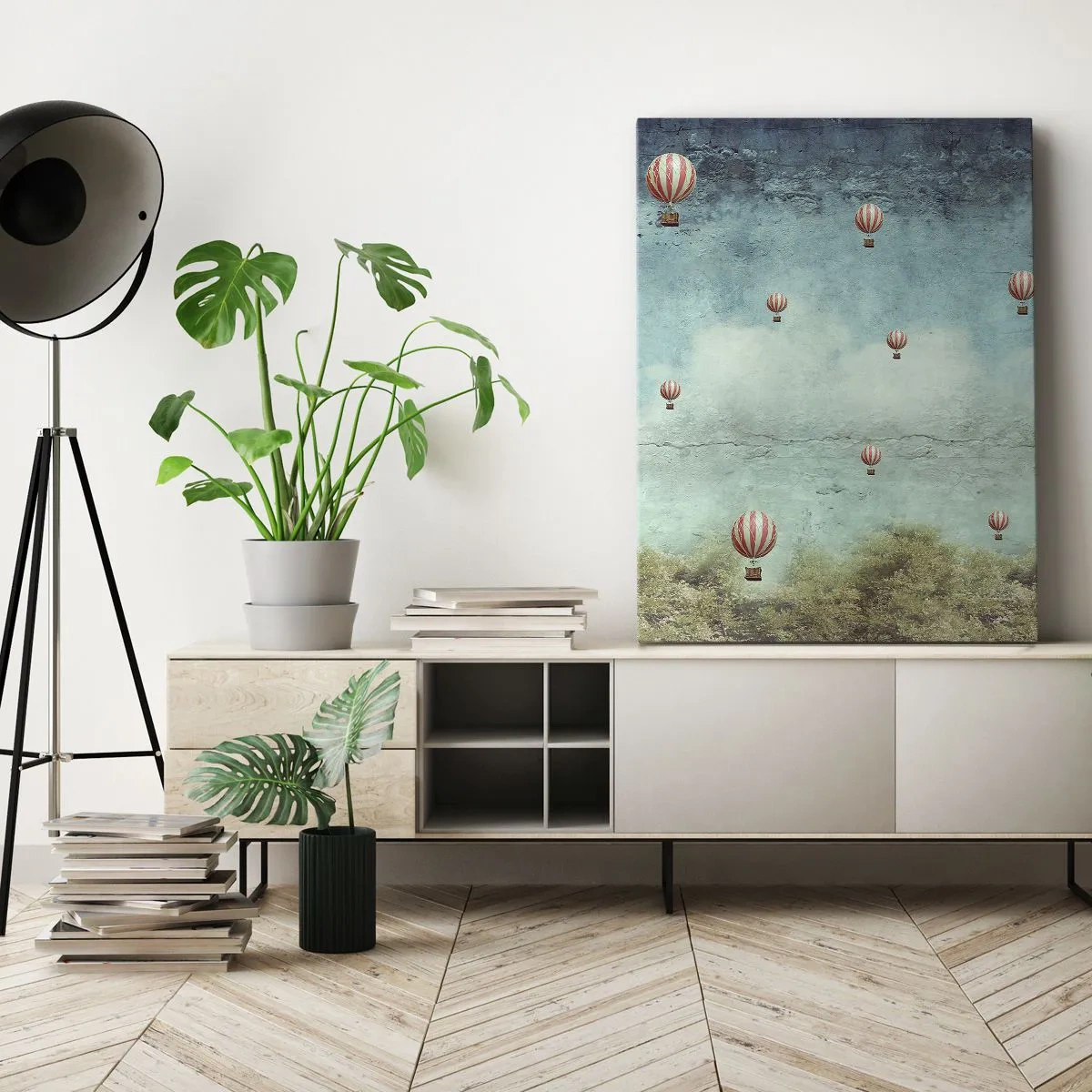 Bild auf Leinwand - Leinwandbild - Frei von der Hektik des Lebens - 45x80 cm