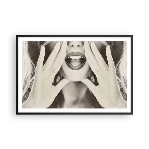 Poster in einem schwarzem Rahmen - Ich komme schon! - 91x61 cm