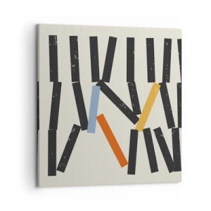 Bild auf Leinwand - Leinwandbild - Domino – Komposition - 50x50 cm