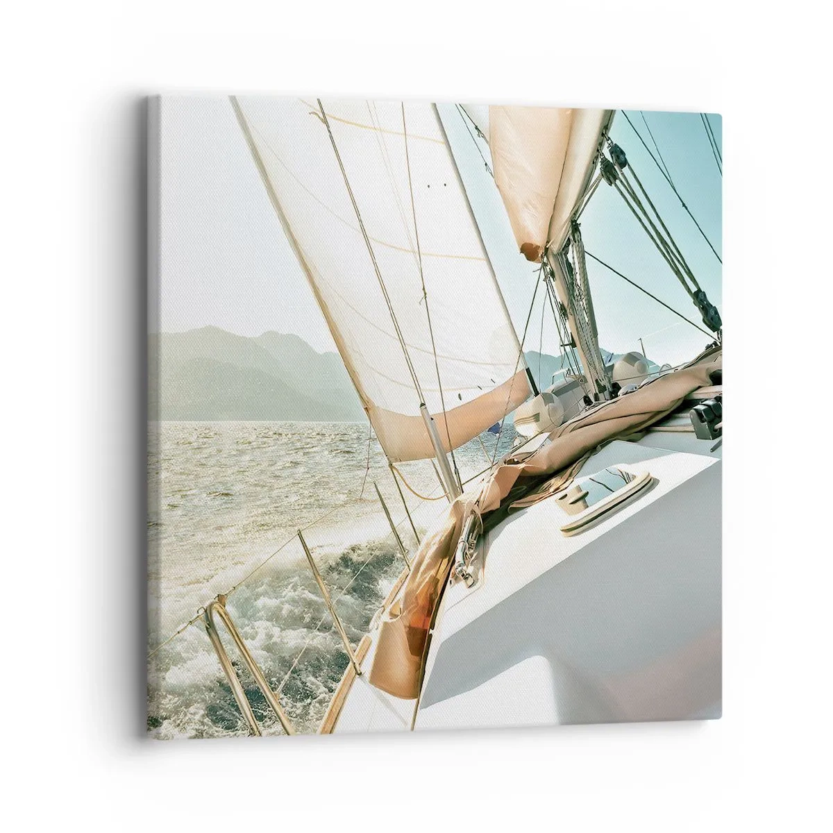 Bild auf Leinwand - Leinwandbild - Unter vollen Segeln - 30x30 cm
