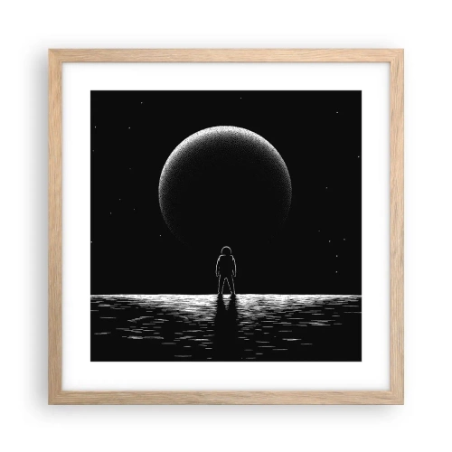 Poster in einem Rahmen aus heller Eiche - Angesicht zu Angesicht - 40x40 cm