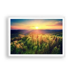 Poster in einem weißen Rahmen - Scheitelpunkte und Spitzen - 100x70 cm