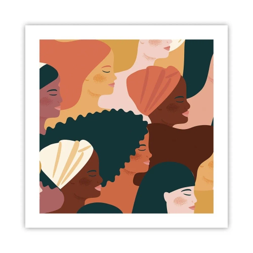 Poster - Nur Weiblichkeit - 50x50 cm