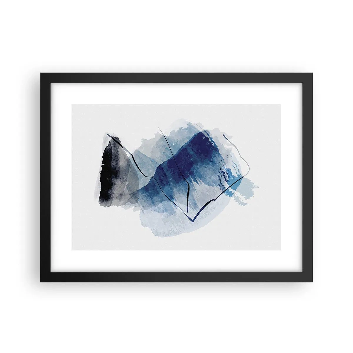 Poster in einem schwarzem Rahmen - Eisberg - 40x30 cm