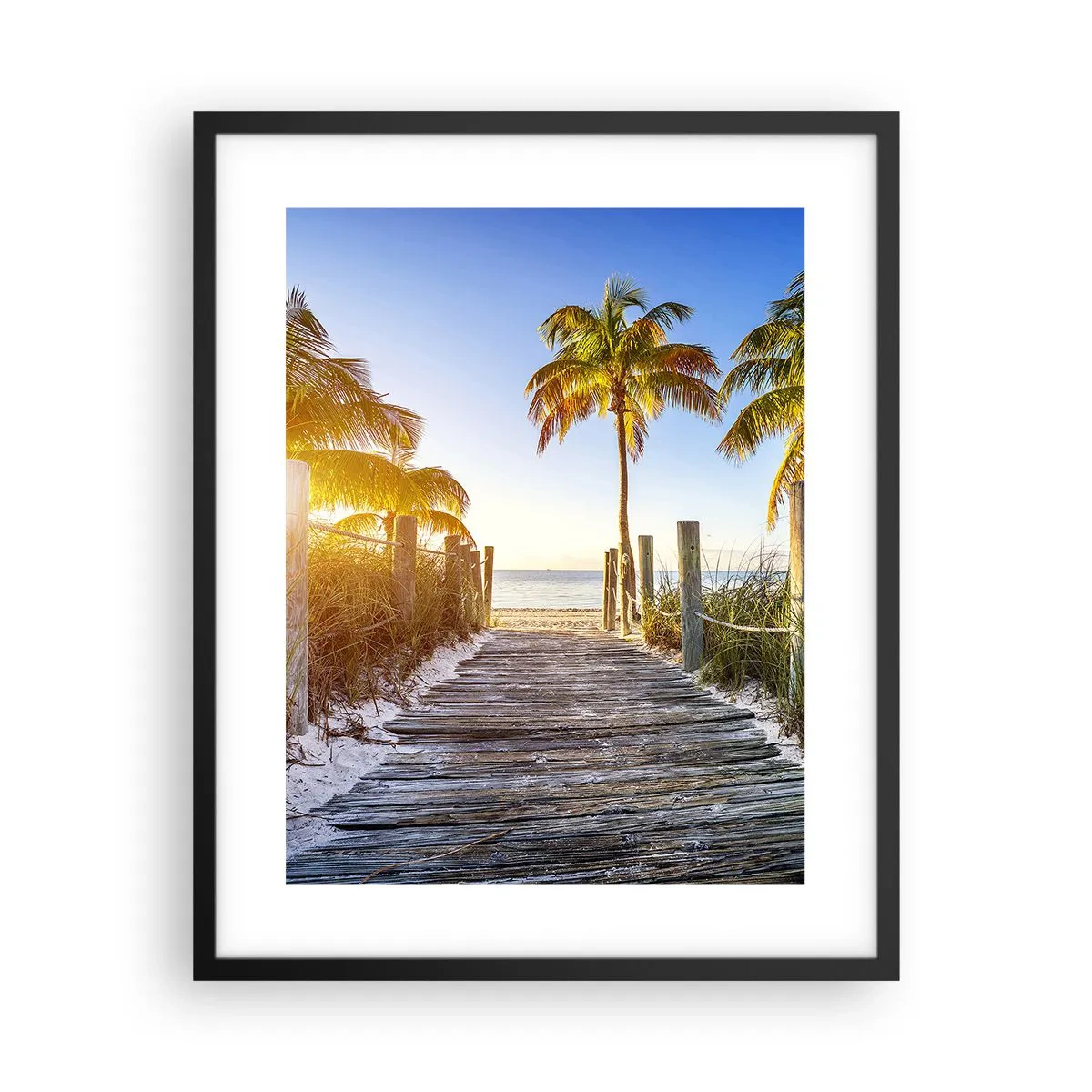 Poster in einem schwarzem Rahmen - Direkt ins Paradies - 40x50 cm