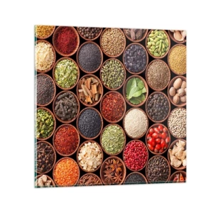 Glasbild - Bild auf glas - Alle Aromen der Welt - 40x40 cm