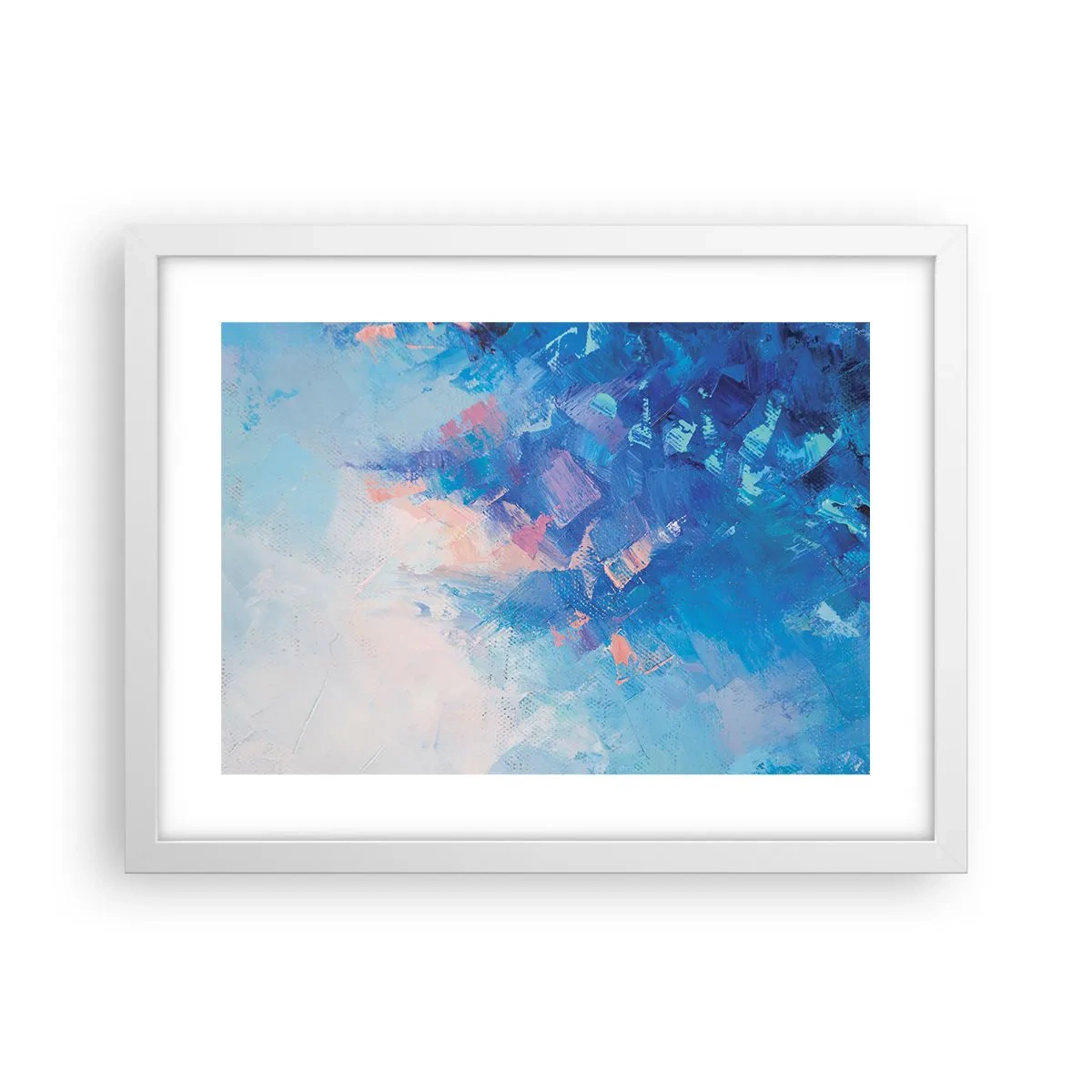 Poster in einem weißen Rahmen - Winter-Abstraktion - 40x30 cm