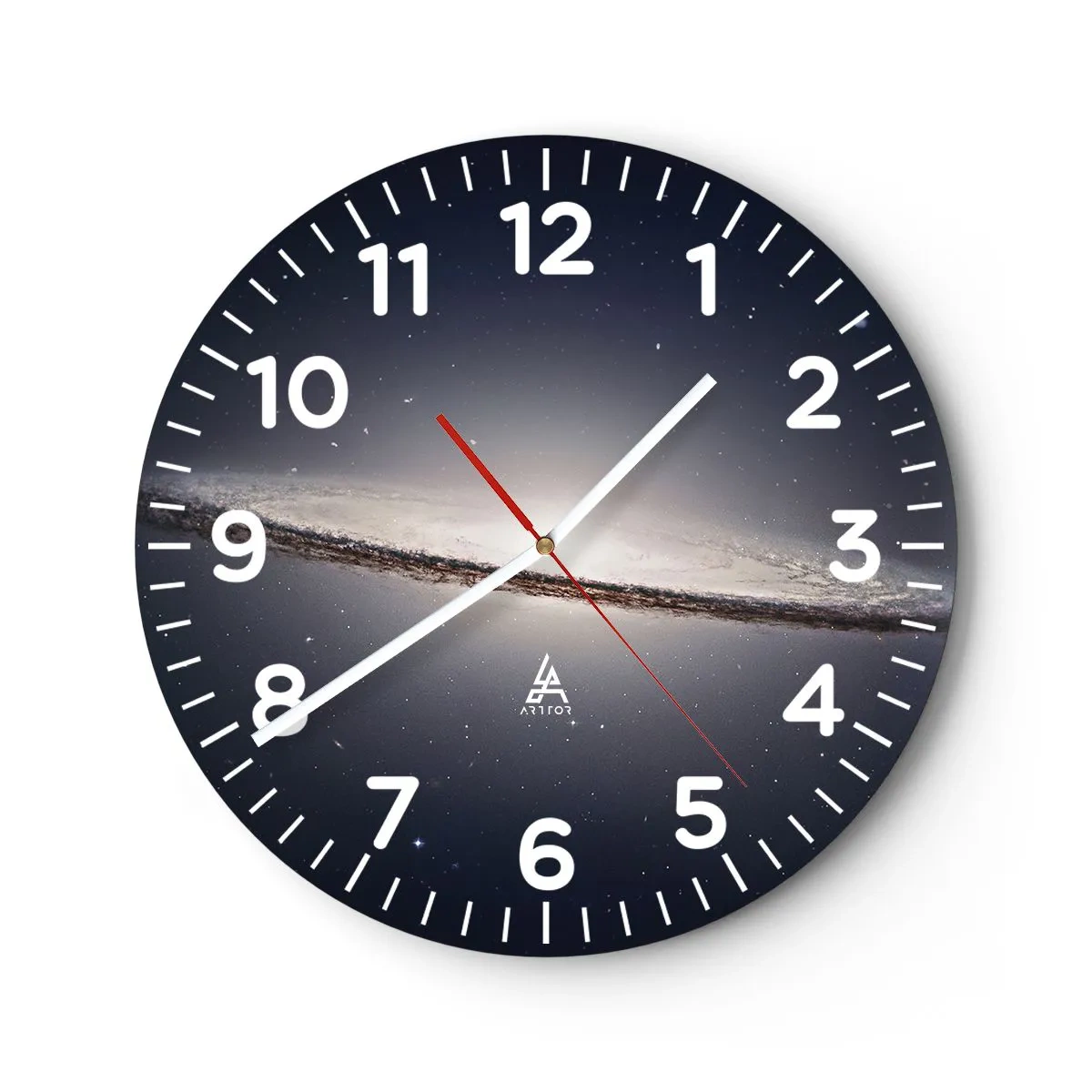 Wanduhr - Glasuhr - Vor langer Zeit in einer weit entfernten Galaxie ... - 30x30 cm