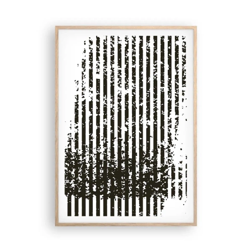 Poster in einem Rahmen aus heller Eiche - Rhythmus und Rauschen - 70x100 cm