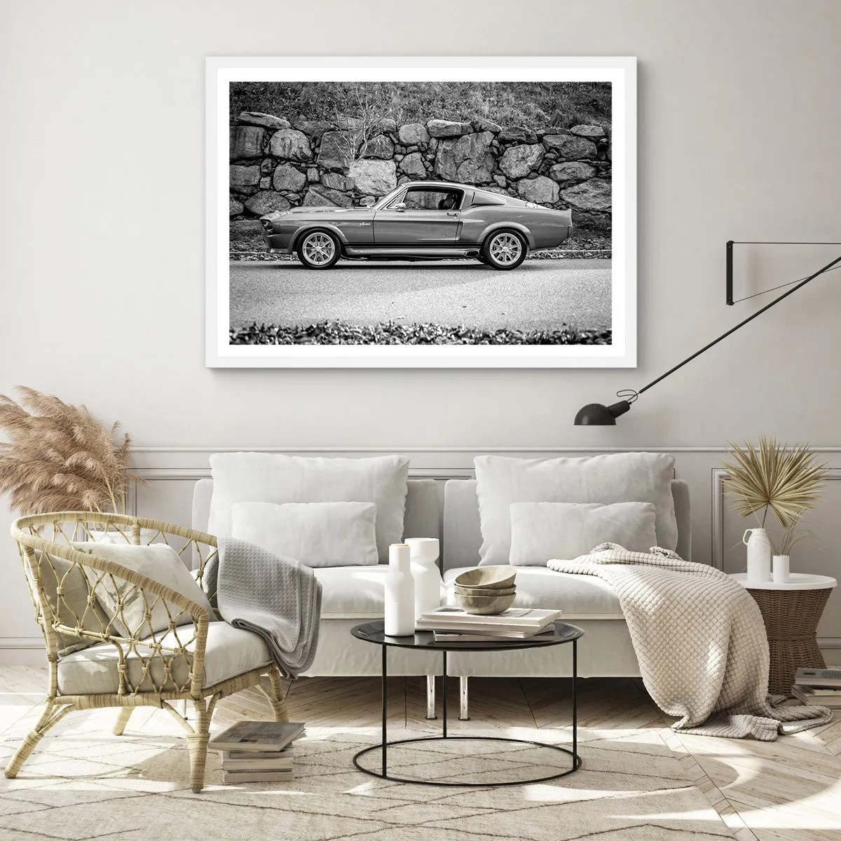 Poster in einem weißen Rahmen - Die Legende der 1960er - 50x40 cm