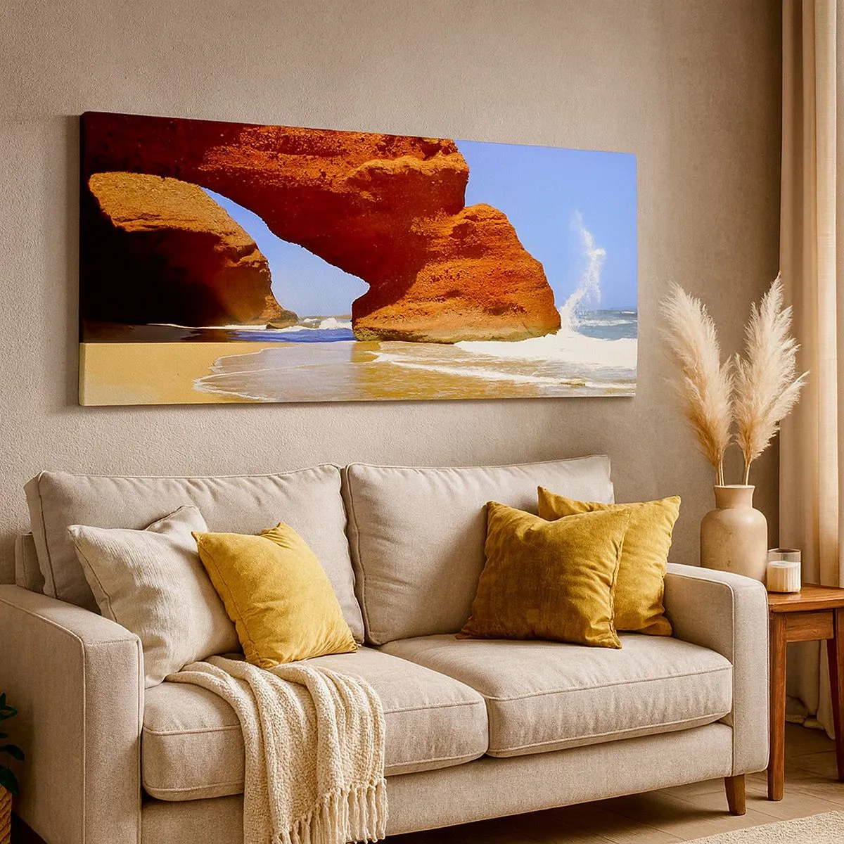 Bild auf Leinwand - Leinwandbild - Wasser und Wind seit Tausenden von Jahren - 100x40 cm