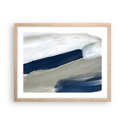 Poster in einem Rahmen aus heller Eiche - Begegnung mit dem Weißsein - 50x40 cm