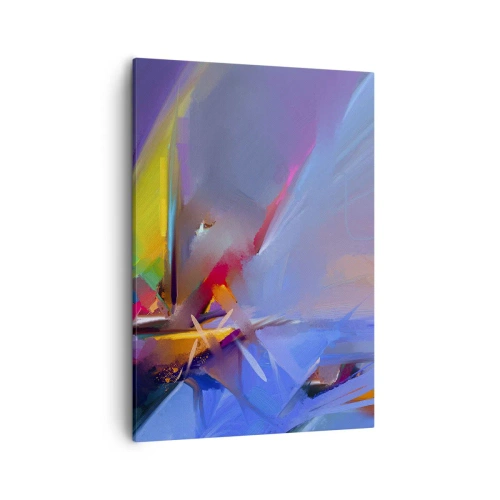 Bild auf Leinwand - Leinwandbild - Abstrakte Komposition mit intensiven Farben - 50x70cm - Propeller wie ein Vogel - Moderne Wanddekoration für Wohnzimmer und Schlafzimmer ARTTOR