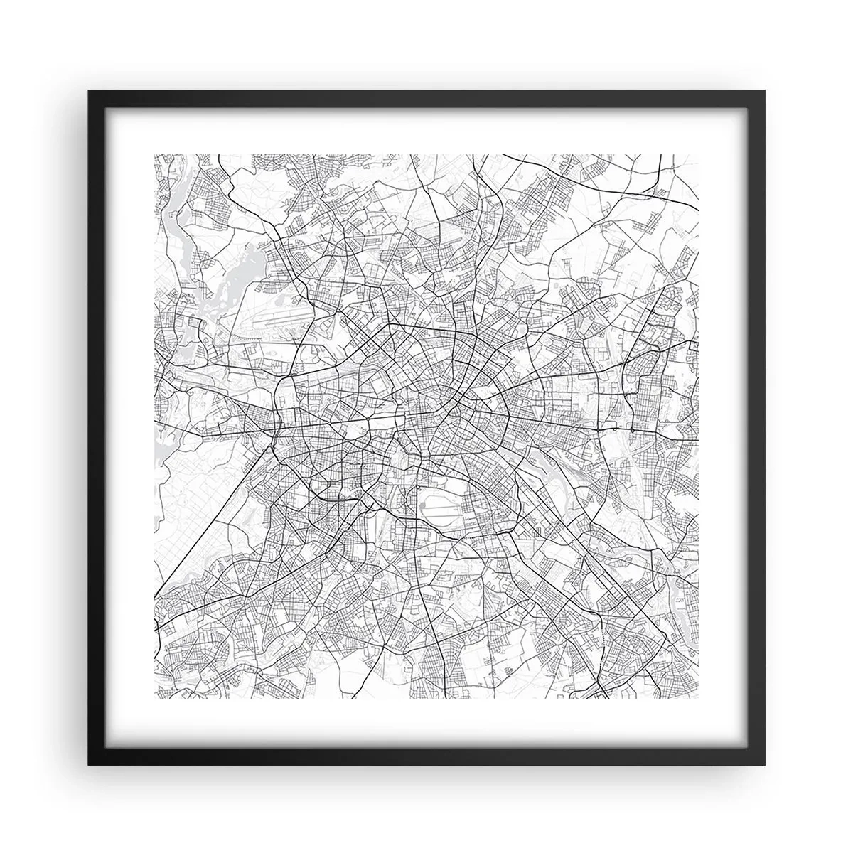 Poster in einem schwarzem Rahmen - Berliner Blume - 50x50 cm