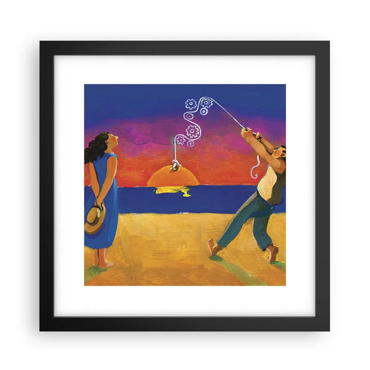Poster in einem schwarzem Rahmen - Mehr als ein Sternchen vom Himmel - 30x30 cm