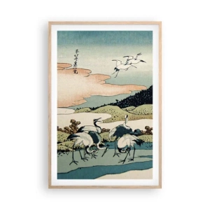 Poster in einem Rahmen aus heller Eiche - Im japanischen Geist - 61x91 cm