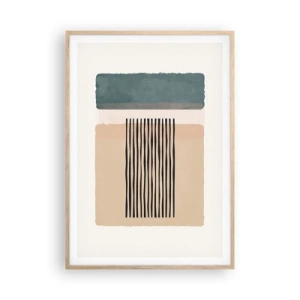 Poster in einem Rahmen aus heller Eiche - Alles ist in Ordnung - 70x100 cm