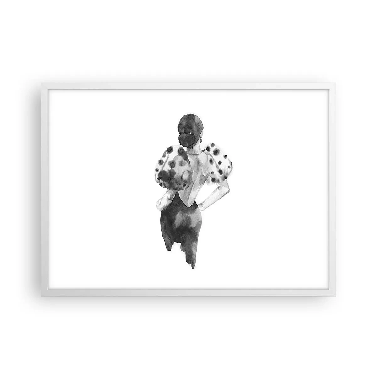 Poster in einem weißen Rahmen - Sie ging direkt vorbei - 70x50 cm