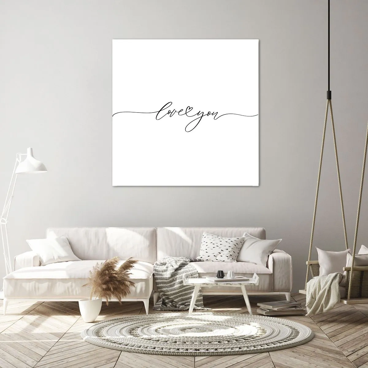 Bild auf Leinwand - Leinwandbild - Schwarz auf weiß - 60x60 cm