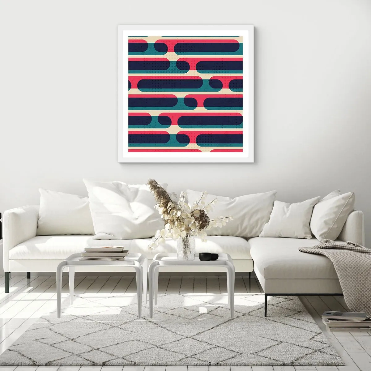 Poster in einem weißen Rahmen - In die Tiefe und vorwärts - 50x50 cm