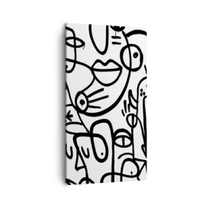 Bild auf Leinwand - Leinwandbild - Gesichter und Luftspiegelungen - 45x80 cm