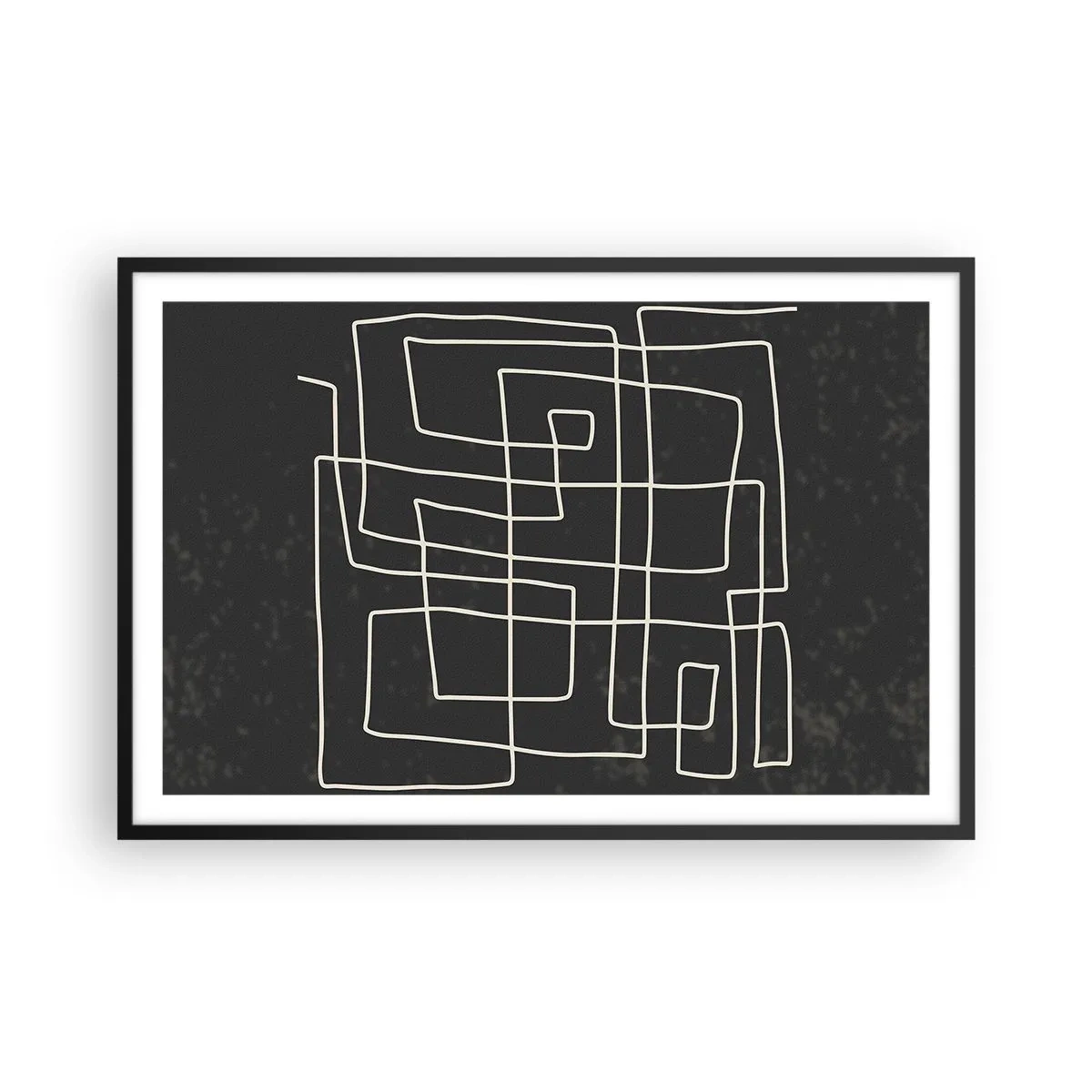 Poster in einem schwarzem Rahmen - Nicht so einfach - 91x61 cm