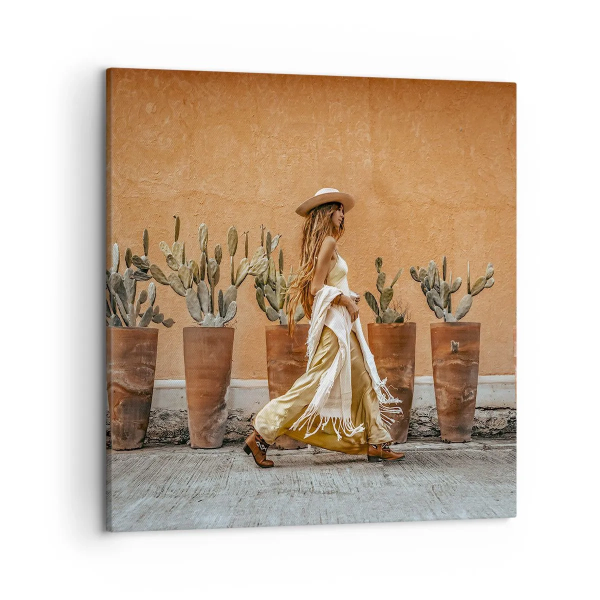 Bild auf Leinwand - Leinwandbild - Hippie-Stil - 50x50 cm