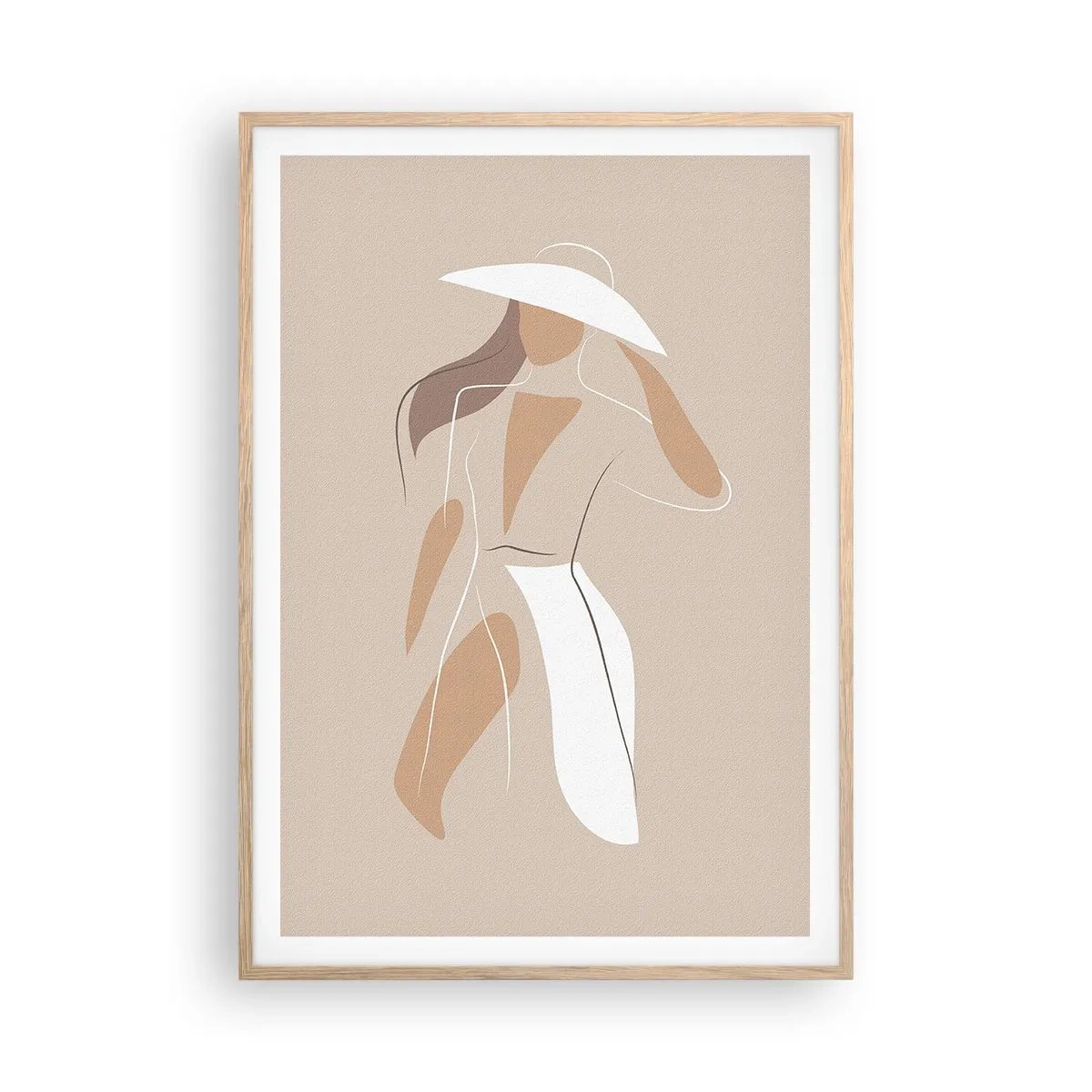 Poster in einem Rahmen aus heller Eiche - Mode macht Spaß - 70x100 cm