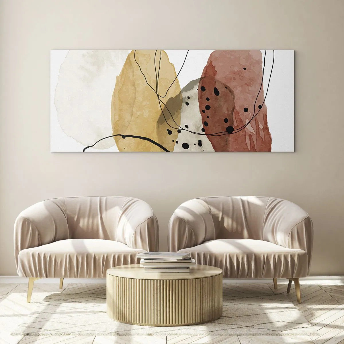 Glasbild - Bild auf glas - Wie leichte, transparente Luft - 100x40 cm