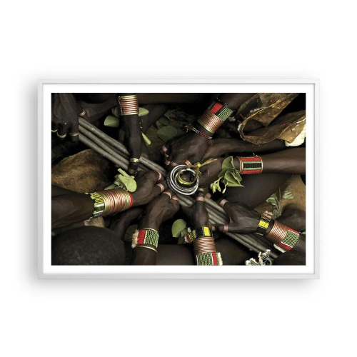 Poster in einem weißen Rahmen - Wir sind zusammen - 100x70 cm