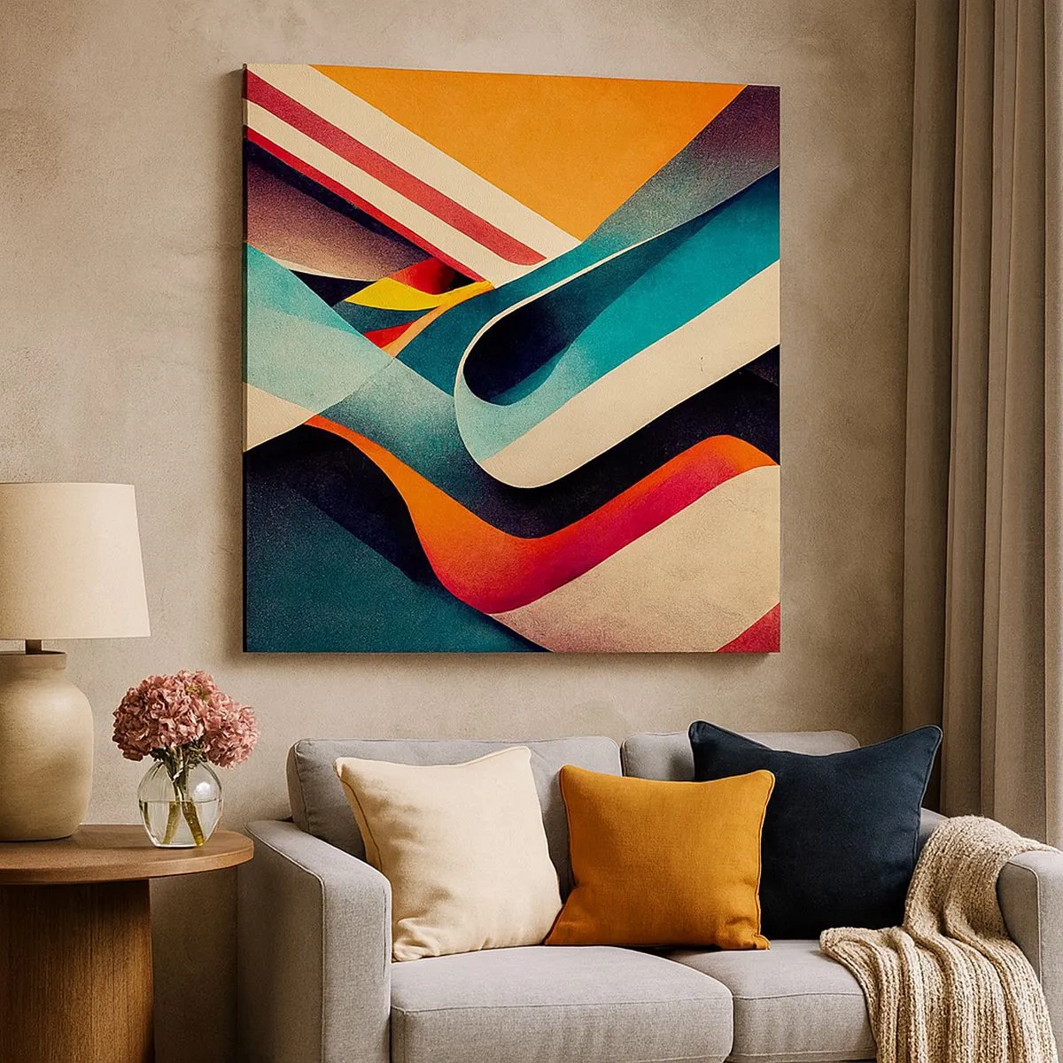 Bild auf Leinwand - Leinwandbild - Intensive Komposition - 30x30 cm