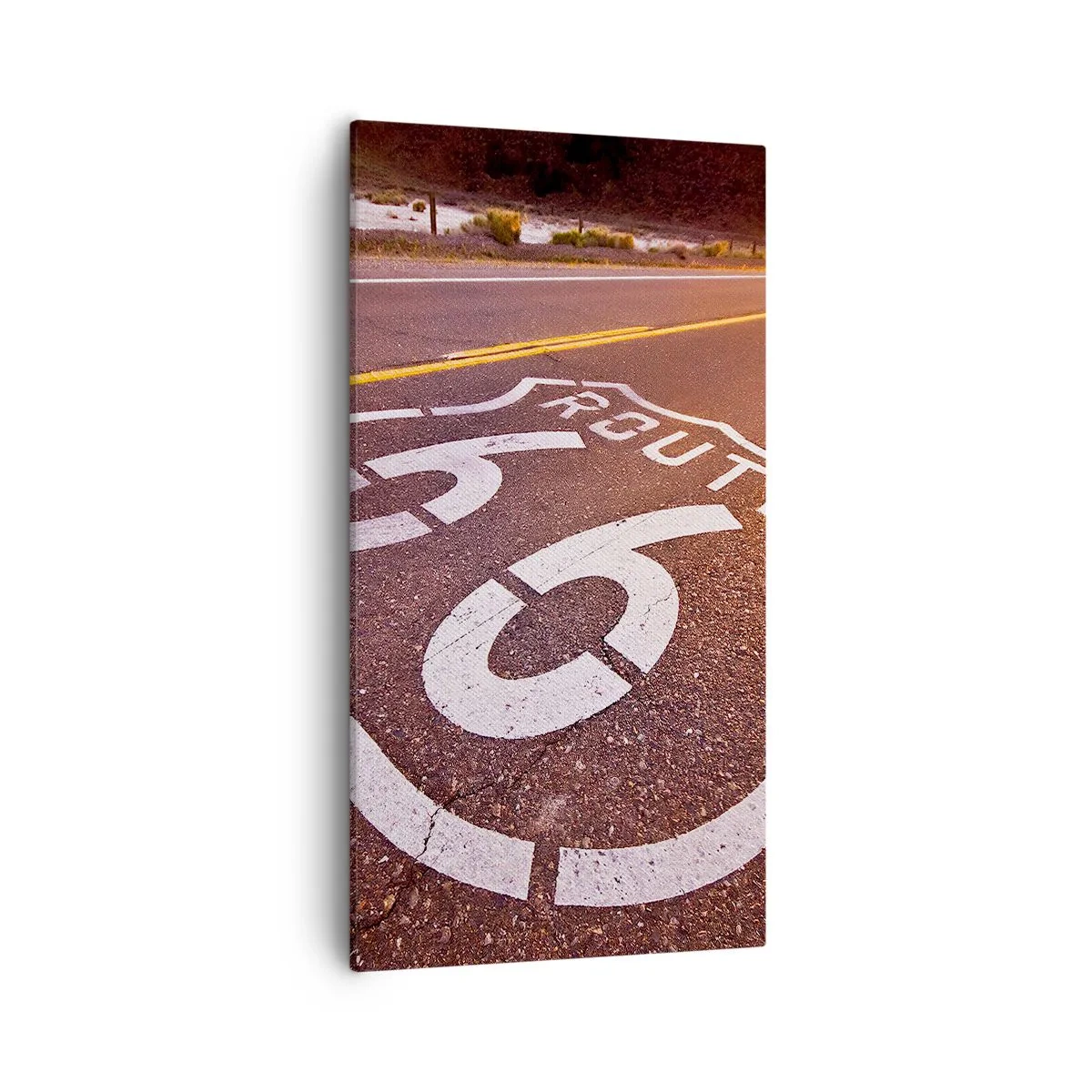 Bild auf Leinwand - Leinwandbild - Die berühmte Straße 66 - 55x100 cm