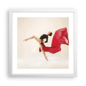 Poster in einem weißen Rahmen - Rot und Schwarz - 40x40 cm