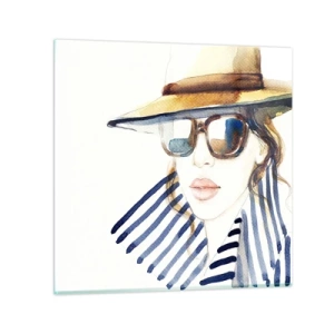 Glasbild - Bild auf glas - Florida heißt Sie willkommen! - 30x30 cm