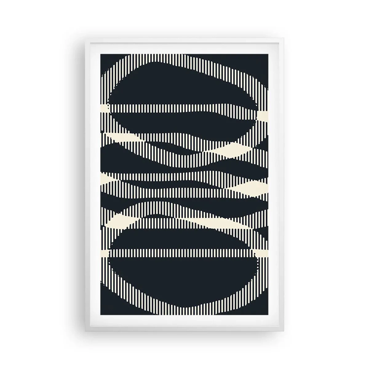 Poster in einem weißen Rahmen - Ein Versuch, die Dunkelheit zu durchbrechen - 61x91 cm