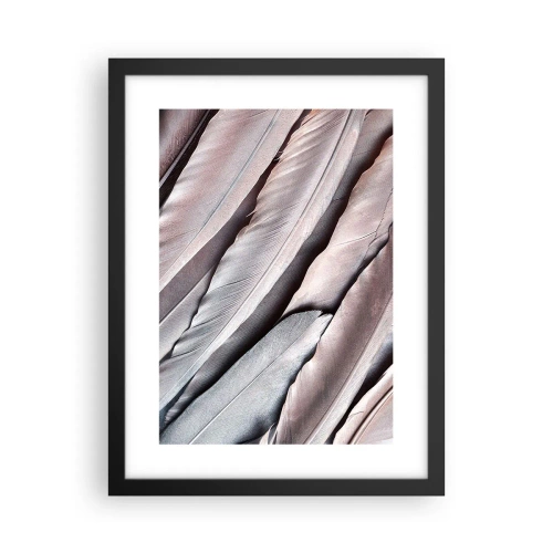 Poster in einem schwarzem Rahmen - In rosa Silber - 30x40 cm